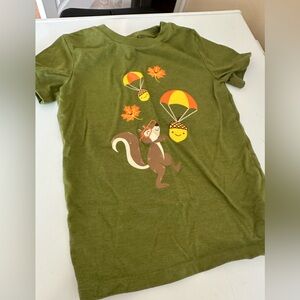 Green Kids T-Shirt with Parachute Design